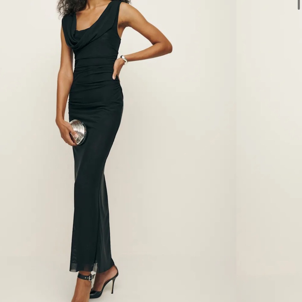 Reformation Jeanette Knit Dress Black - Size M